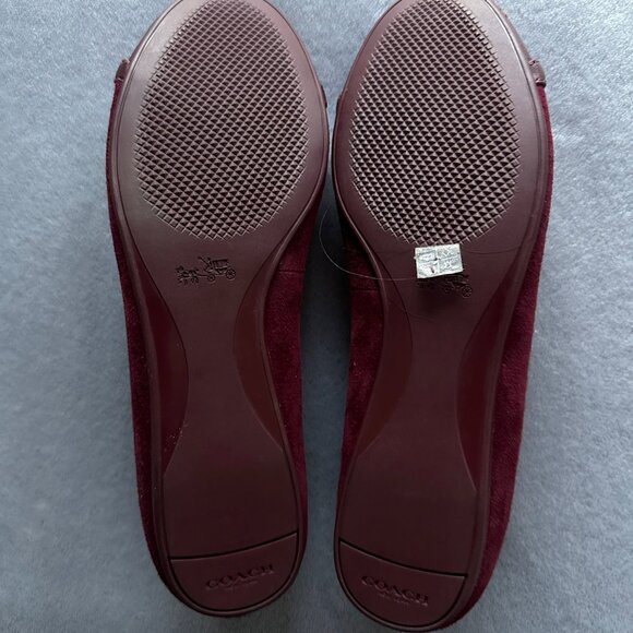 Burgundy Coach Flats 6.5 - Picture 3 of 4